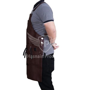 Wholesale Price Custom Label Cheap Price Comfortable Size Hot Sales Factory Made Personalized logo Genuine <b>Leather</b> <b>Apron</b> - Product Image 4
