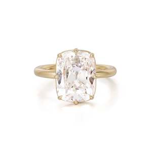Deslumbrante Anillo de Compromiso con Diamante Cultivado en Laboratorio de 5 Ct D-F VVS1-VS2, Corte Old Mine, en Oro Amarillo de 14K y 18K, para Bodas y Fiestas - Product Image 1