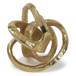 Vente en gros de sculpture moderne en or faite à la main statue en aluminium vieillie pour la décoration intérieure accessoires de table de bureau mariage - Product Image 1