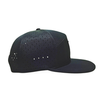 6 Panneaux Merlin Caps Style InjaeVina168 Imperméable Logo Personnalisé Broderie LaserCut Trucker Snapback Chapeaux Performance Flat Brim Hat
