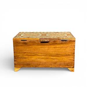 Boîte à bijoux élégante en bois vintage Mandala avec un design complexe - Product Image 6