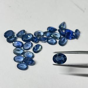 พลอยไพลินสีน้ำเงินธรรมชาติ รูปทรงวงรี เจียระไนเหลี่ยม สำหรับทำเครื่องประดับ คุณภาพเยี่ยม ได้รับการรับรอง ขนาด 2x4 มม. ถึง 8x10 มม. - Product Image 2