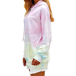 Sudadera con Capucha para Mujer, Color Sólido, Transpirable, para Invierno, con Tie-Dye, Colores Personalizados, Logotipo Frontal, Hecho en Pakistán - Product Image 3