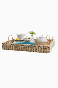 Plateaux de service rectangulaires en rotin et osier faits à la main, avec couvercle, panier à pain de fruits en rotin naturel, plateau décoratif fait à la main - Product Image 6