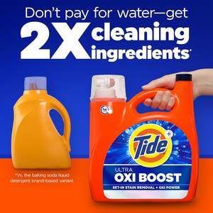Detergente Líquido para Ropa Tide Ultra Oxi Boost, 148 fl oz, 105 Lavados, Quitamanchas Avanzado con Poder Extra de Oxi - Product Image 4
