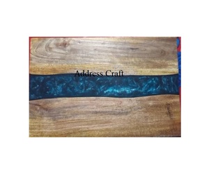 Usine prix de gros planche à découper en bois d'acacia nouveau style planche à découper en bois naturel résine plateau de fromage outil de cuisine - Product Image 3