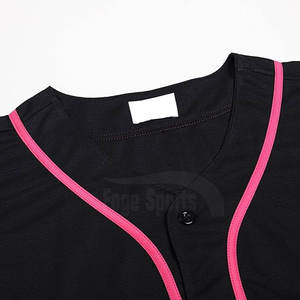 เสื้อเบสบอลผู้ชายแบบสั่งทำพิเศษ 100% โพลีเอสเตอร์ ระบายอากาศได้ดี ไซส์ใหญ่พิเศษ สกรีนชื่อทีมได้ คอวี ชุดกีฬา ขายส่ง - Product Image 3