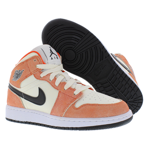 Zapatos Nike Air Jordan 1 MID SE GS para niños Color: Naranja equipo/Negro/Vela/Blanco 100% auténtico - Product Image 5
