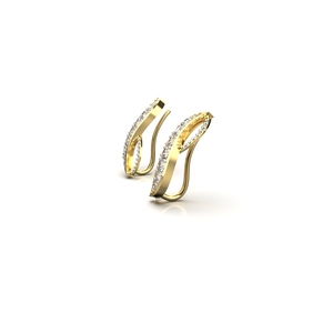 Ishi Diamonds' Enchanting 18k Gold Lab-Grown Diamond <b>Cuff</b> <b>Earrings</b> Fine Jewelry - Product Image 1