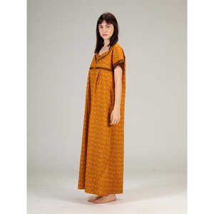 Camisón Maxi de Algodón Evolve para Mujer, Ajuste Holgado, Tejido Cómodo, con Botones Elegantes, Cuello Redondo en V, Suave y Totalmente Abierto - Product Image 3