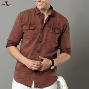 Chemises d'été légères à séchage rapide et à manches longues pour hommes, décontractées, avec col rabattu et poches cargo. - Product Image 3