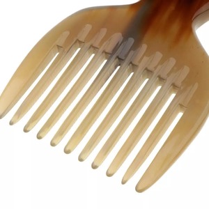 Natural Cow Horn Shampoo <b>Comb</b> Horn Sharp <b>Comb</b> <b>Wide</b> Teeth Shampoo Treatment Cylinder Cow Horn <b>Comb</b> at cheap price BY HF CRAFTS - Product Image 3