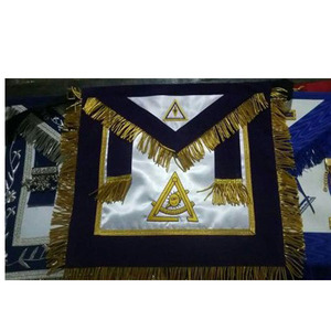 Maçonnique passé maître or et violet brodé à la main tablier maître maçon artisanat anglais règlement Regalia ensemble MM tablier Grand Lodge - Product Image 2