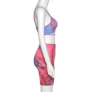 Leggings de yoga taille haute sans couture ensemble de soutien-gorge respirant deux pièces motif solide pour les femmes grande taille entraînement de fitness confortable - Product Image 2