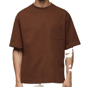 Camisetas de Hombre 100% Algodón al por Mayor, Camiseta con Bolsillo, Manga Corta, Camisetas de Verano para Hombre, Personalizadas - Product Image 5