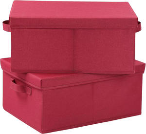 Poignée renforcée Organisateur de stockage de grande capacité-Sac pliable en tissu épais pour couettes, couvertures et vêtements - Product Image 2