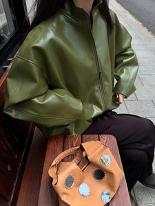 Chaquetas de Cuero Genuino con Cremallera OEM al por Mayor, Chaqueta de Cuero de Invierno Elegante, Cortavientos, Ropa de Calle, Chaquetas de Moda para Mujer - Product Image 2