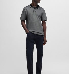 Polos de hombre de talla grande con estampado de logotipo personalizado de algodón 100% diseños OEM personalizados de algodón transpirable de punto de alta calidad - Product Image 4