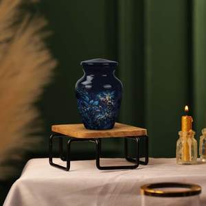 Modern Blooming Fairy Metal <b>Urn</b> for Men Custom Size Women's Cremation <b>Urn</b> for Adult Human <b>Ashes</b> Small Metal <b>Urn</b> for Male <b>Ashes</b> - Product Image 6