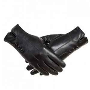 High Quality Black Winter Leather Full <b>Finger</b> Driving <b>Gloves</b> From Pakistan Genuine Sheepskin Soft Lining - Product Image 4