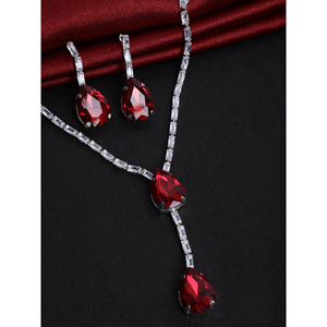 Radiant Allure Luxury Copper <b>Statement</b> <b>Necklace</b> Set Fine Pearl Bridal and Party Jewelry for Bold Looks and Gifts - Product Image 1