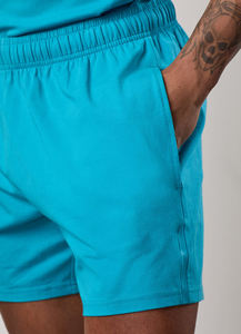 Shorts décontractés pour hommes de haute qualité, tendance, avec design vintage délavé à l'acide et bords effilochés, 100% coton, taille mi-haute - Product Image 3