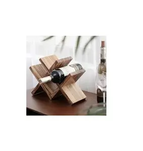 कस्टम लकड़ी पेय पदार्थ के लिए लकड़ी बोतल स्टैंड आम की लकड़ी रंग मंजिल प्रदर्शन पट्टी का उपयोग के लिए खुदरा दुकानों के लिए खड़े हो जाओ