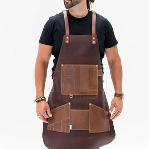 Nuevo estilo de diseño personalizado delantales de trabajo de cuero ropa al por mayor para la venta - Product Image 5