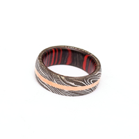 Bague Burraq personnalisée faite à la main en acier Damas classique, sertie clos, coffret cadeau, usage quotidien, pour papa, mari, petit ami, unisexe, support OEM PK