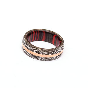 Anillo Burraq Clásico de Acero de Damasco Hecho a Mano con Caja de Regalo para Papá, Esposo, Novio, Soporte OEM, Personalización - Product Image 2