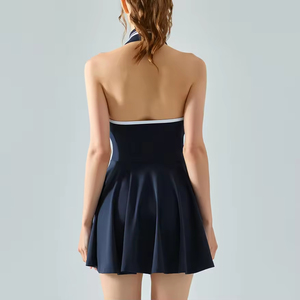 Vestido de tenis de tela cómodo y elástico para mujer para práctica deportiva y uso al aire libre para clubes - Product Image 5