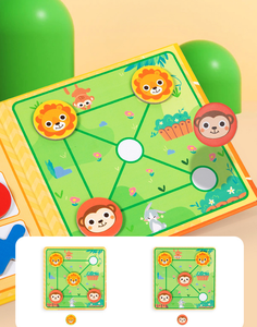 <span class=keywords><strong>Jeu</strong></span> de société interactif en <span class=keywords><strong>papier</strong></span> pour deux joueurs, <span class=keywords><strong>Labyrinthe</strong></span> d'animaux Tic-Tac-Toe, Ensemble éducatif pour enfants avec <span class=keywords><strong>jeu</strong></span> de combat parent-enfant - Product Image 4