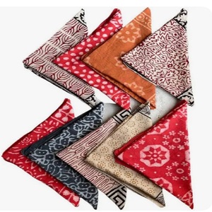 Meilleure vente 100% coton biologique carré Bandana écharpe de style ethnique fabricant imprimé Logo crème solaire différentes couleurs - Product Image 5