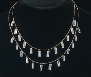 สร้อยคอเพชรมอยส์ซอไนต์สำหรับผู้หญิงสร้อยคอ925แต่งงานทำจากเงินสเตอร์ลิงตัดมาเป็นของขวัญ - Product Image 1