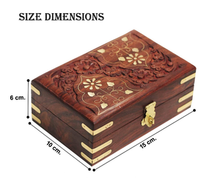 Boîte de rangement décorative en bois marron organisateur de bijoux ménagers personnalisé en gros pour l'organisation de stockage de bureau de cuisine à domicile - Product Image 4