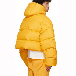 Manteau chaud d'hiver pour hommes de haute qualité personnalisé du fabricant de vêtements veste bouffante extérieure épaisse avec tissu en toile à bulles à capuche - Product Image 4