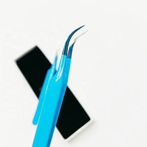 เครื่องมือกำจัดขนตาปลอมสเตนเลสสีฟ้าปลายพลาสม่าแข็งแรง45องศา - Product Image 4