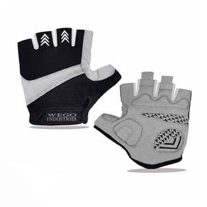 Guantes de Ciclismo de carreras personalizados, guantes de Ciclismo de medio dedo para hombre, con estampado de logotipo, a prueba de viento, transpirables, de cuero para exteriores - Product Image 6