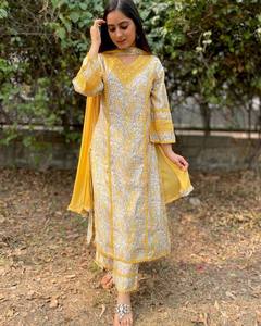 2024-2025 Pakistanaise Dames Costumes Confortable Haute Qualité Coton Kurtis Broderie Salwar Kameez Fantaisie Soie Personnalisé Adultes - Product Image 3