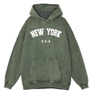 <b>Vintage</b> Acid Wash Unisex Mock Neck <b>Sweatshirt</b> Oversized Boxy Fit 100% Cotton Basic Hoodie for Winter - Product Image 4