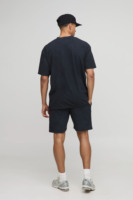 Premium Personnalisé Noir Gris Surdimensionné Homme Script Lavé T-Shirt & Short Ensemble 2 Pièces Ensemble Gym Workout & Streetwear T-shirt Pour Hommes