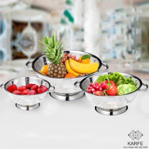 Colador multiusos de acero inoxidable de 24 cm, mango de pudín atractivo, Apto para lavavajillas ecológico para el hogar, restaurante, Bar, uso - Product Image 1