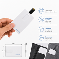 Clé USB Carte de Crédit Personnalisée avec Logo, Clé USB Mince en Forme de Carte de Visite, Impression Couleur, Cadeau Promotionnel d'Entreprise pour Offrir en Promotion