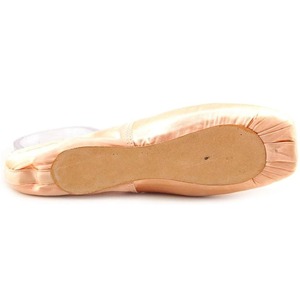 Chaussures de danse pointues en satin de soie doux de haute qualité, les plus élégantes, fabriquées sur mesure, chaussures de ballerine avec rubans élastiques, semelle en daim - Product Image 3