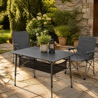 Table pliante avec sac de transport en acier à haute teneur en carbone pour pique-nique et jardin