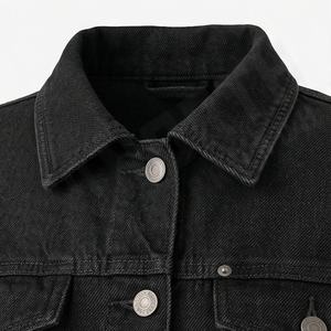 Veste en jean pour homme, vente chaude, vêtements d'hiver, couleur unie, logo personnalisé sur le devant, service personnalisé de haute qualité - Product Image 4