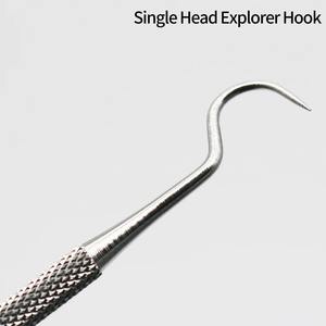 Explorador Dental Ametrino Quirúrgico de Alta Calidad con Logotipo Personalizado, Herramienta de Ortodoncia de Gancho Único, Agarre Ergonómico Manual, Certificado CE - Product Image 6