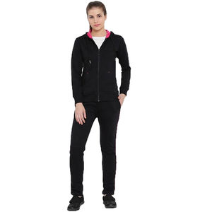 Trajes de chándal con capucha de algodón 100% para mujer, superventas, atuendo deportivo de invierno, decoración con cremallera, último estilo, precio razonable OEM ODM - Product Image 1