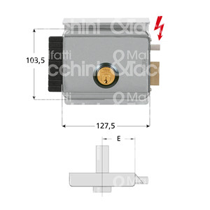 SERRURE ÉLECTRIQUE V97 - 12 V. a.c. Double cylindre fixe Sans bouton Housse de pluie incluse - Product Image 1