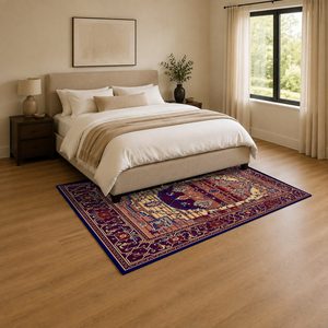 Tapis RUGS DEPOT LXDP-0284, vente en gros, rouge bordeaux, tapis traditionnel oriental imprimé numériquement, lavable en machine, chenille, antidérapant - Product Image 3